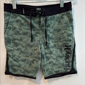 Hurley Kids Camo Green Shorts